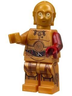 LEGO Minifigure -- C-3PO - Dark Red Arm-Star Wars / Star Wars Episode 7 -- SW0653 -- Creative Brick Builders